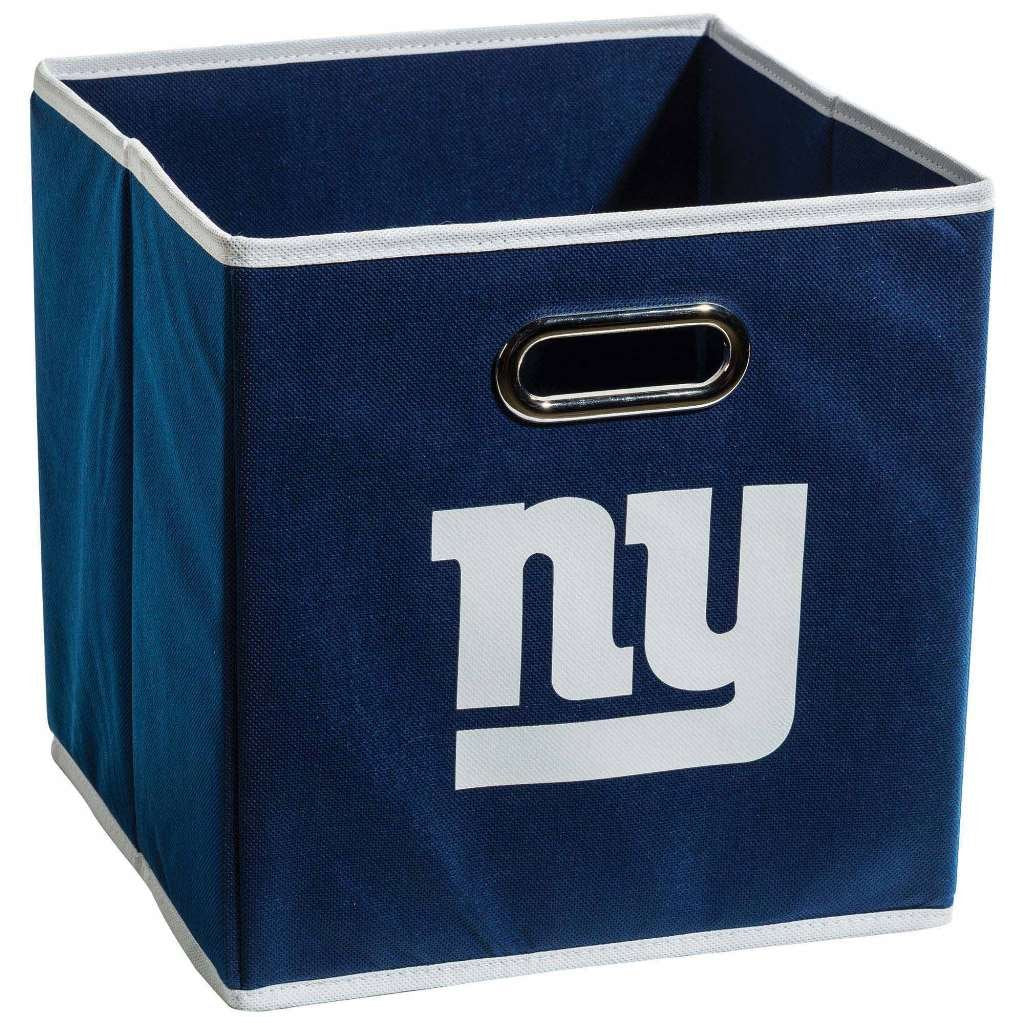 Franklin Sports NFL New York Giants Collapsible Storage Bin NFL Folding Cube Storage Container Fits Bin Organizers Fabric NFL Te