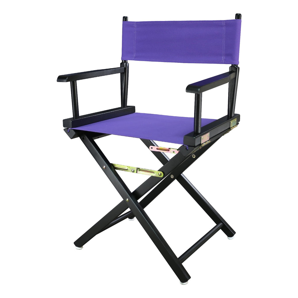 Casual Home 200-02/021-41 18" Black Frame-Purple Canvas Director Chair Classic Height, Blackframe