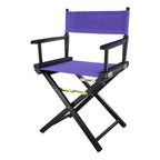 Casual Home 200-02/021-41 18" Black Frame-Purple Canvas Director Chair Classic Height, Blackframe