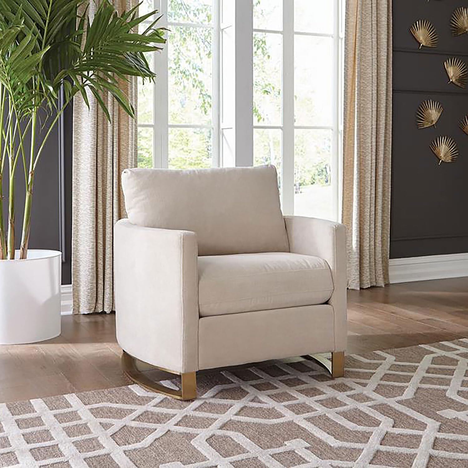 Coaster Home Furnishings Corliss Upholstered Arched Arms Beige Chair (508823)