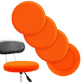 Tatuo Round Bar Stool Seat Covers Washable Stool Cushion Slipcover Elastic Bar Chair Covers For 14-17 Inch Chair (Orange,4 Piece