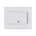 Lacoste 100% Cotton Percale Sheet Set, Solid, White, Full