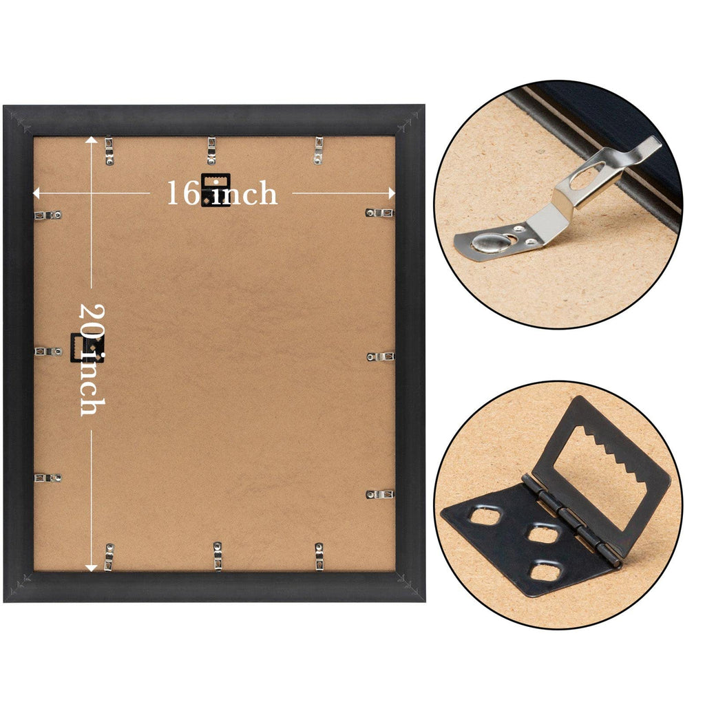 Minesaxel Diploma Frame 14X17 With Black Mat Fits Document, Certificate Or 16X20 Picture Without Mat, 17X14 Cherry Red Frame For