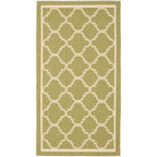 Safavieh Courtyard Collection 2' X 3'7' Green/Beige Cy6918 Trellis Indoor/ Outdoor Waterproof Easy Cleaning Patio Backyard Mudr