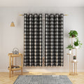 Natus Weaver Buffalo Check Curtains 72 Inches Long Basement Black And White Gingham Plaid Kitchen Window Curtain Panels Living R