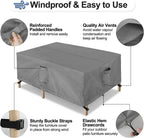 Outdoorlines Outdoor Waterproof Patio Table Furniture Set Covers - Square Couch Sectional Cover Outside Weatherproof Patio Furniture Covering For Deck, Lawn And Backyard 84' L X 84' W X 28' H, Grey