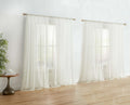 Hlc.Me Ivory Sheer Curtain Panels: Sheer Voile Light Filtering Window Treatment Coverings Curtain Panels For Bedroom, Kitchen, A