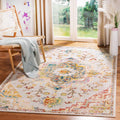 SAFAVIEH Crystal Collection Accent Rug - 4 x 6, Light Blue & Grey, Medallion Distressed Design, Non-Shedding & Easy Care, Idea