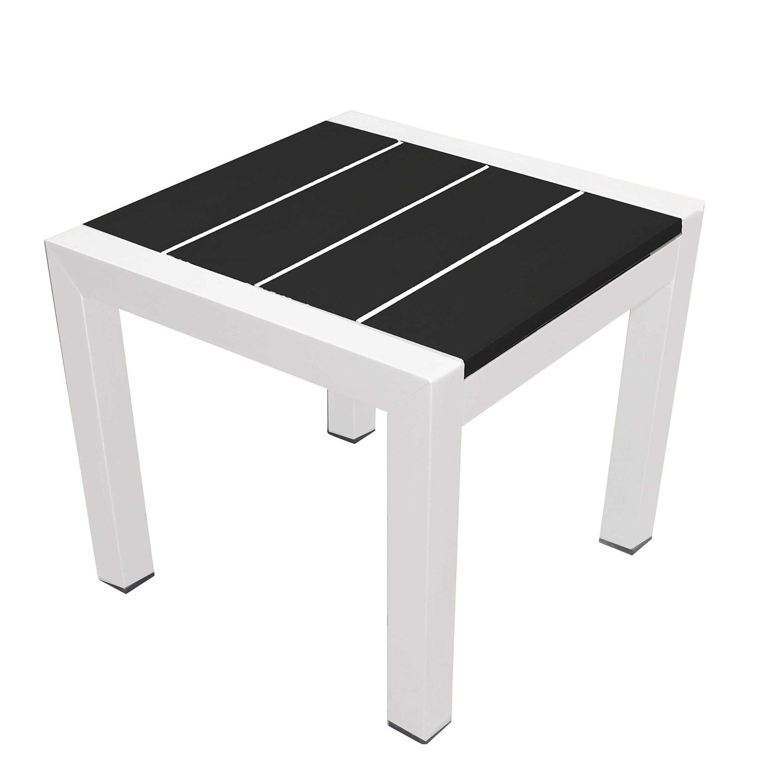 Pangea Home Joseph St Whtblk Side Table, Black