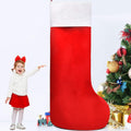 Syhood Giant Christmas Stocking Large Christmas Felt Stocking Red and White Oversized Stocking for Small Gifts Candy Holiday Chr