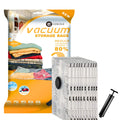 Vacuum Storage Bags (10 x Jumbo), Space Saver Sealer Compression Bags with Travel Hand Pump for Blankets, Comforters, Pillows, C