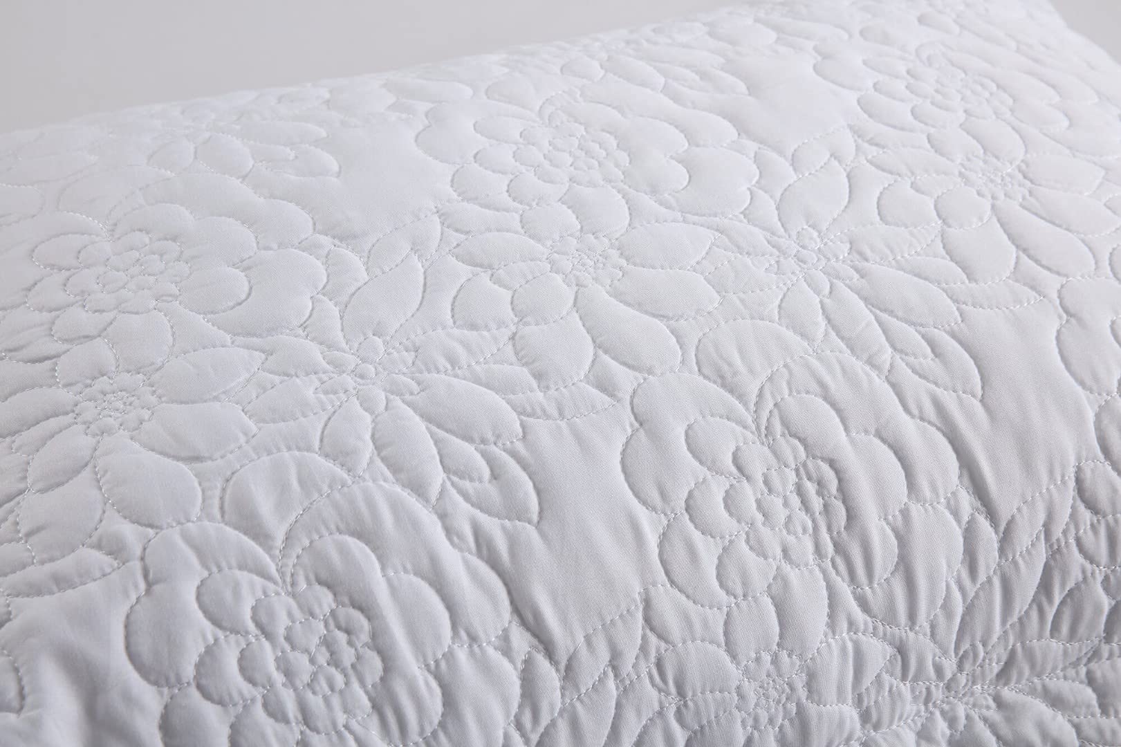 Marcielo 2 Pcs Embroidered Pillow Shams, Decorative Microfiber Pillow Shams, Rose Rp(King)