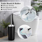 Alpiriral Bathroom Set, 20Pcs Bathroom Shower Curtain Sets With Hooks, Black Bathroom Accessories Set With Trash Can, Bathroom A