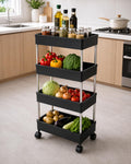 AEXONIZ TOYS 4 Layer Multipurpose Storage Rack, Kitchen Trolley, Storage Cart with Wheels, Rack for Storage Multipurpose, Kitche