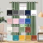 Mrs.Naturall Sage Green Curtains 52X92 Inches Long For Living Room 2 Panels Blackout Room Darkening Curtains