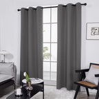 Deconovo Room Darkening Thermal Insulated Grommet Blackout Window Curtain For Living Room, Light Grey, 42X95 Inch, 1 Panel