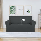 Purefit 100% Dual Waterproof Couch Cover Slipcovers For Couches And Sofas - Stretch Non Slip Fleece Sofa Covers Washable, Leakproof Furniture Protector For Kids, Pets, Dog (Loveseat, Dark Gray)