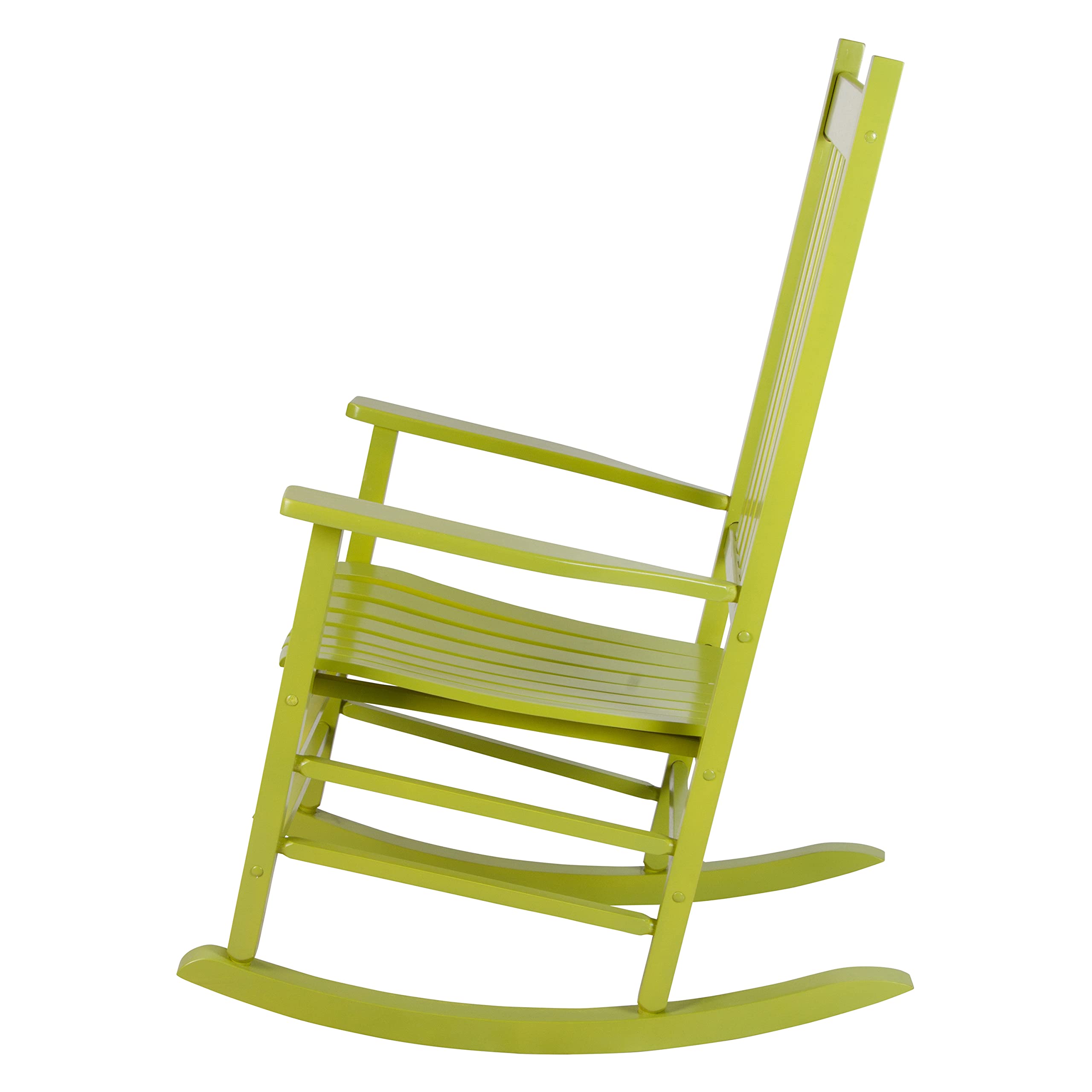 Shine Company Vermont Rocker, Outdoor, Front Porch Rocking Chair, Lime