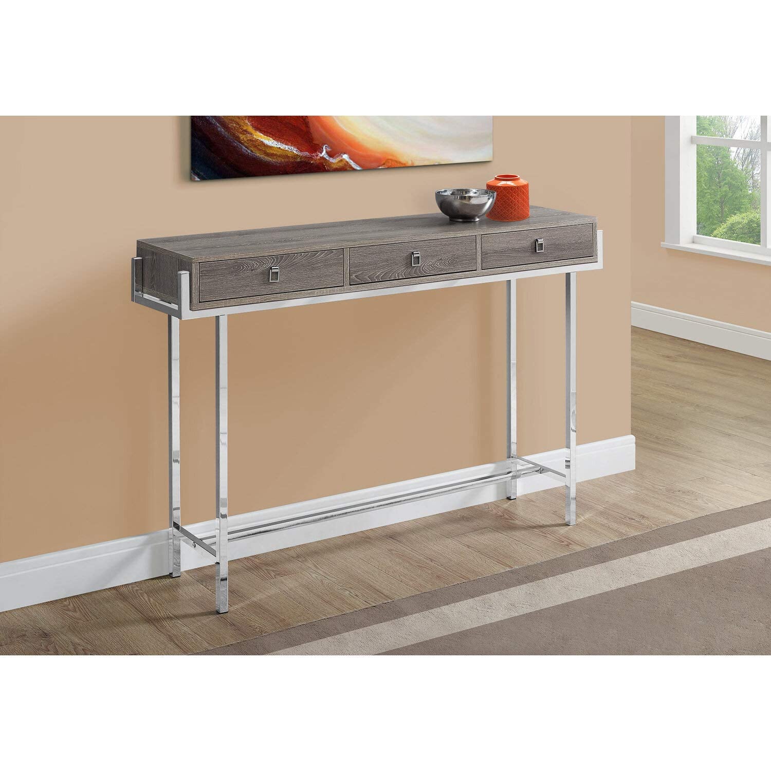 Monarch Specialties I ACCENT TABLE, TAUPE
