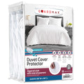 Guardmax Waterproof Duvet Cover - Jersey Fabric With Zipper Closure | Premium Quality, Bed Bug & Allergen Proof Queen (86 X 86)