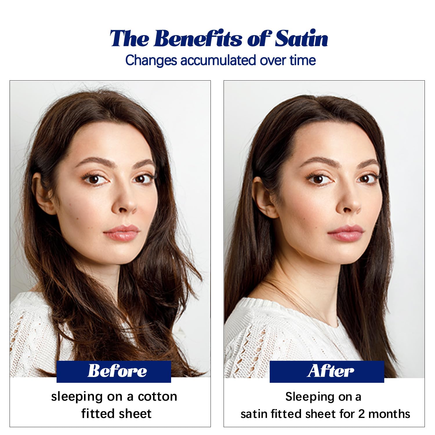 Mr&Hm Satin Fitted Sheet California King Size, Silky Bottom Sheet With Elastic Corner Straps, Deep Pocket Up To 15 Inch, No More