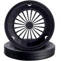 Juvale Plastic Paper Plate Holders Reusable - Black, Medium (Fits 9-Inch), Pack of 20 - Support Rings with Snap-In Grooves, Stab