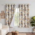 Roseate True White Out Curtains (5 Feet/Set of 1) Printed 80% Room Darkening Curtain for Bedroom, Living Room (Ivory/Willow/ 116