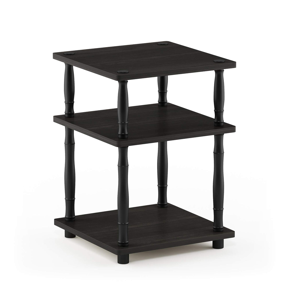 Furinno Turn-N-Tube Easy Assembly Multipurpose End Table / Side Table / Sofa Table / Nightstand, Classic Tubes, French Oak Grey/Black