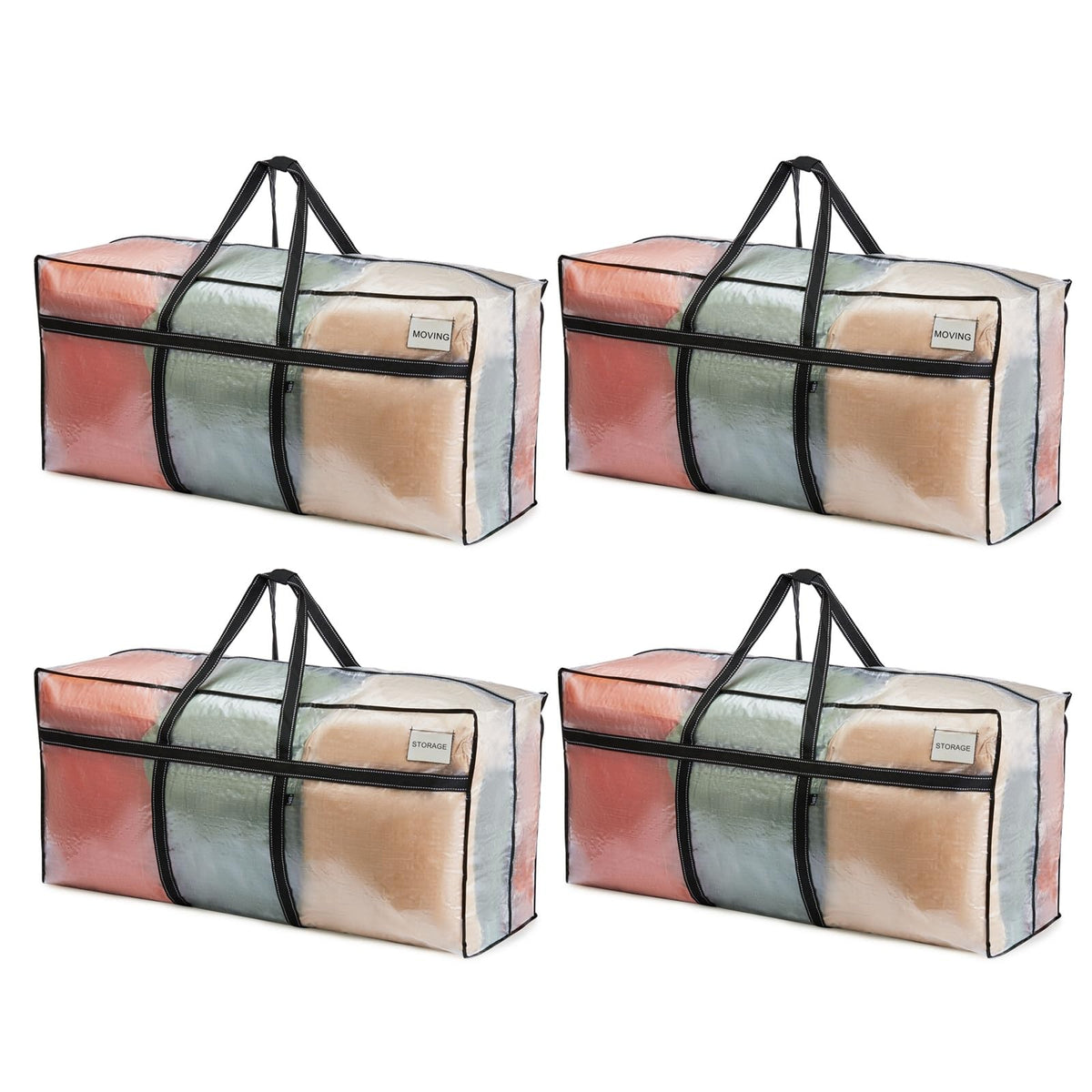 VENO Extra Large Moving Bags, Christmas Tree Storage, Clear, 4 Pack