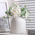 hjn White Vase- Ceramic Vase for Home Decor, Flower Vase for Centerpieces, Morden Table Vase, Boho Vase for Decor Accents/Living