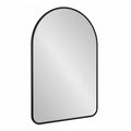 Kate and Laurel Caskill Midcentury Arched Wall Mirror, 24 x 36, Black, Decorative Modern Mirror for Wall Display