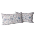 Snycler Boho Throw Pillow Covers 12X20 Inch Set Of 2 Terracotta Rust Blue Colored Throw Pillows Double Sided Boho Home Soft Deco