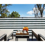Tang 3' X 51' Green White Stripe Balcony Privacy Screen Fence 200Gsm Deck Fence Outdoor Privacy Cover Weather Resistant For Pati