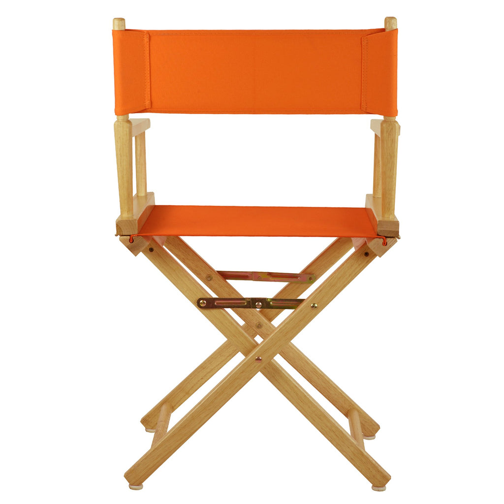 Casual Home 18" Director'S Chair Natural Frame With Tangerine Canvas