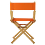 Casual Home 18" Director'S Chair Natural Frame With Tangerine Canvas