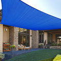 LOVE STORY 10 x 13 Rectangle Blue Sun Shade Sail Canopy UV Block for Outdoor Patio Garden Backyard (We Make Custom Size)