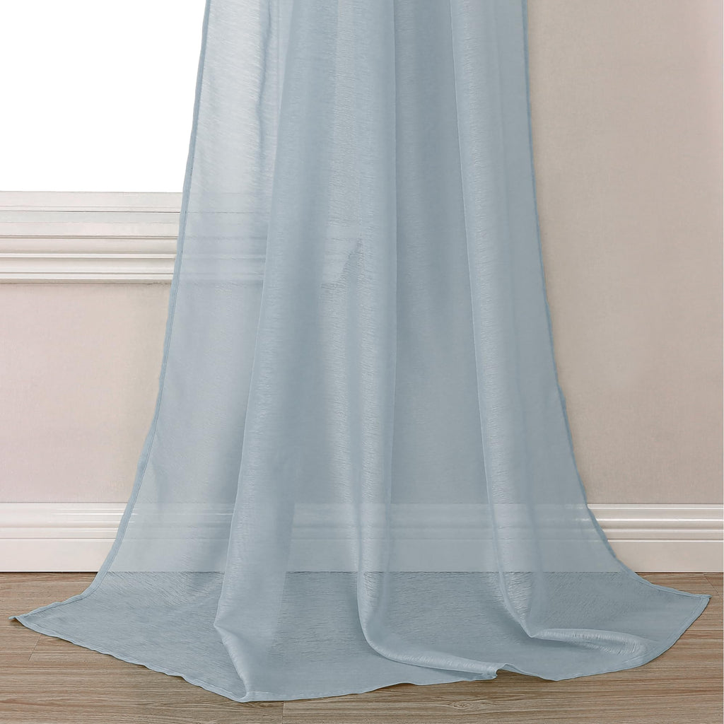 Donren Sheer Scarf Curtain For Bedroom - Window Topper Valance Voile Panel Classic For Sons/Boys/Seniors Room (W52 X L144, 1 Pac