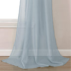 Donren Sheer Scarf Curtain For Bedroom - Window Topper Valance Voile Panel Classic For Sons/Boys/Seniors Room (W52 X L144, 1 Pac