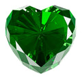 Emerald Crystal Diamonds Paper Weights With Gift Box,80Mm Chaos Emeralds Heart Shape Real Crystal Big Diamond Glass Green Gems P