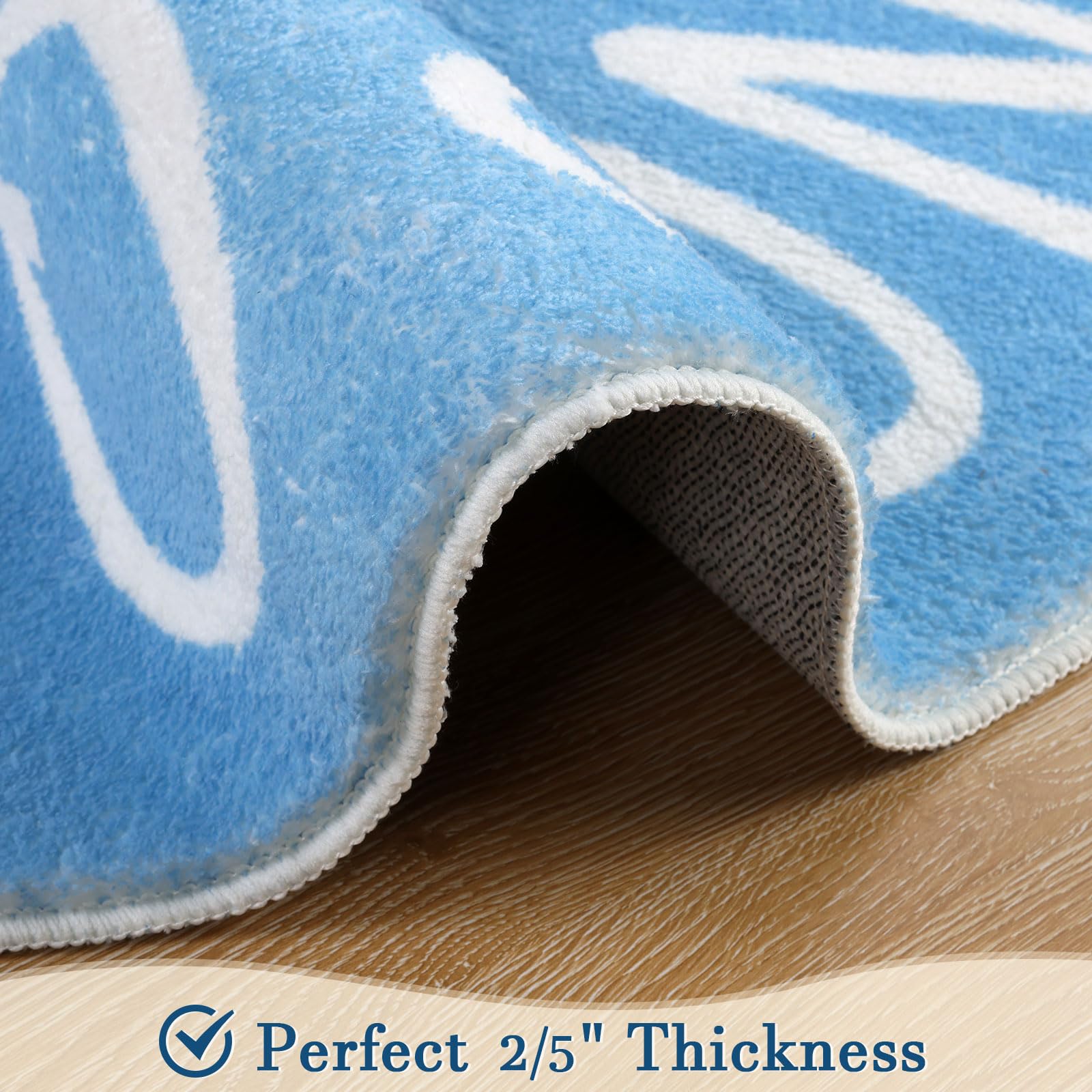 Topotdor Round Kids Play Rug Alphabet Nursery Area Rug Extra Large Soft Crawling Play Mat For Children Toddlers Bedroom (47 Inch