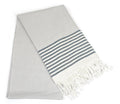 DII 100% Cotton Turkish Fouta Towel Highly Absorbent, Soft and Compact, Great for Beach, Travel and Home, 39x71, Thin Stripes Na