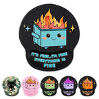Cute Funny Ergonomic Mouse Pad Wrist Support, Dumpster On Fire Gel Mouse Pads With Wrist Rest, Comfortable Pain Relief Mousepad