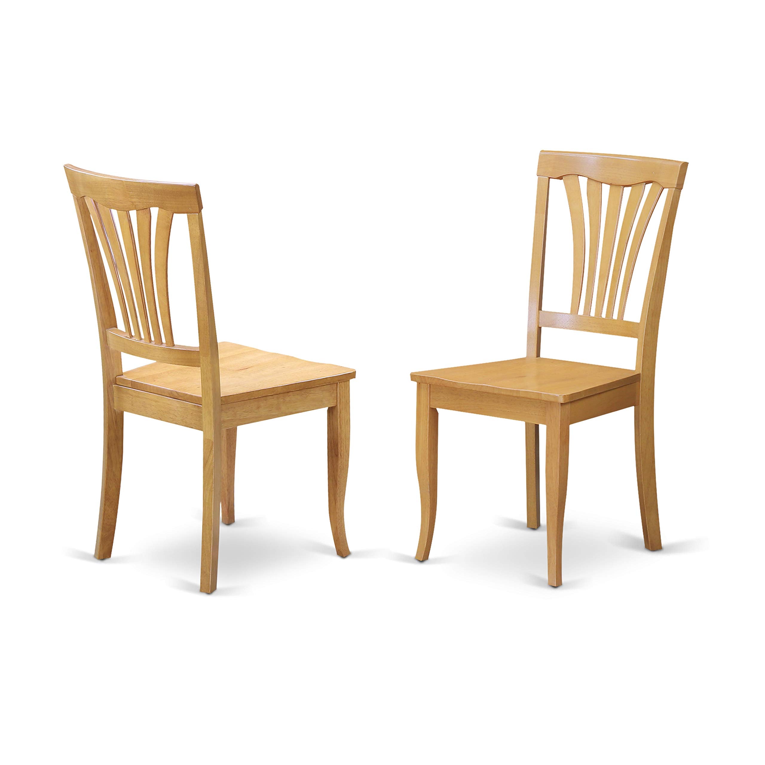 East West Furniture Oxford 3 Piece Kitchen Set Contains a Square Table and 2 Dining Room Chairs, 36x36 Inch, OXAV3-OAK-W