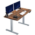 VIVO Electric 43 x 24 in Rustic Standing Desk, Memory Height Adjustment, 1B Series, Holds 220 lbs, One-Piece Vintage Brown Top, 
