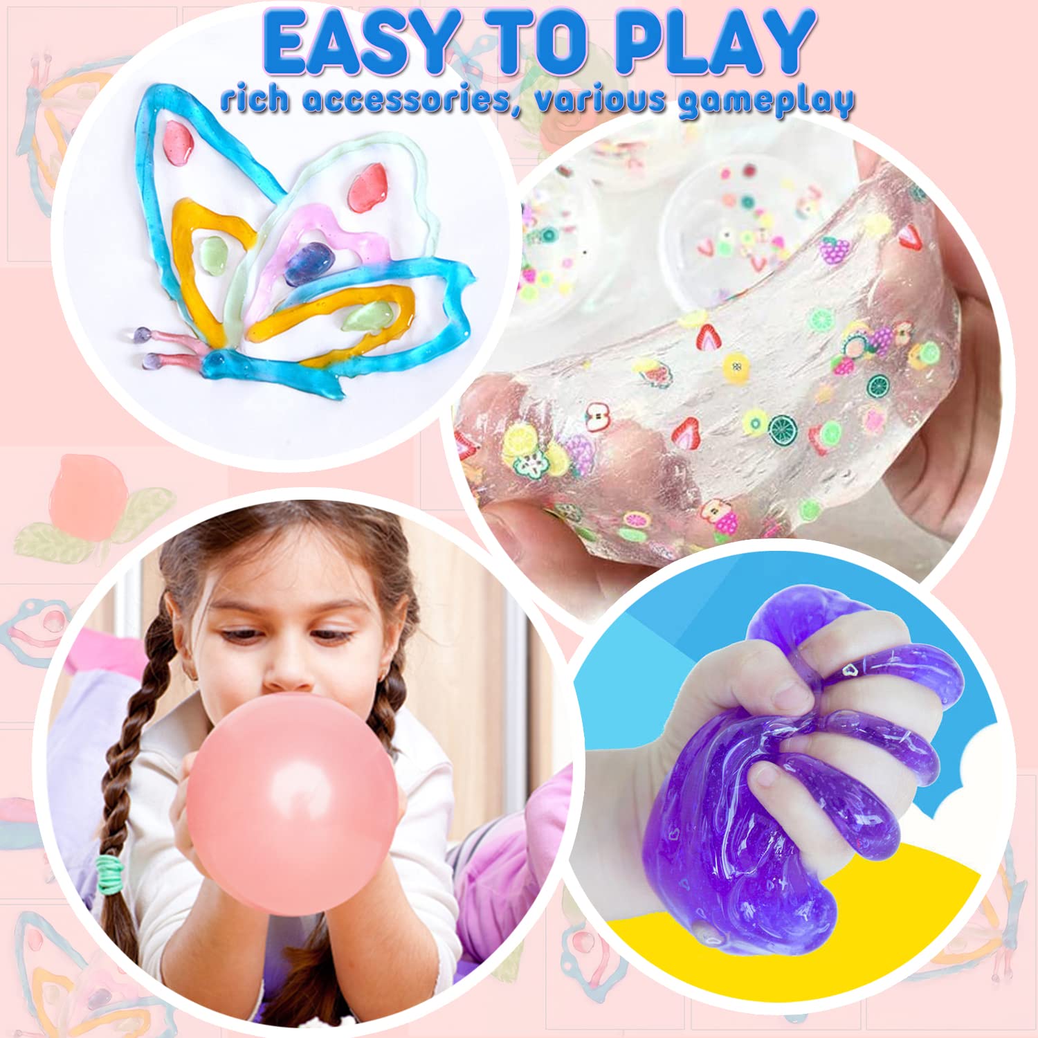 Panshan Fidget Advent Calendar 2024 Crystal Slime Christmas Countdown Calendar Toys Holiday Set 24 Days Xmas Surprise Gift Toys