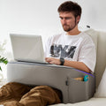 Cooloo8 Soft Lap Desk Pillow For Adult, Extra Large Reading Pillow With Pocket, Arm Rest Pillow, Memory Foam Bed Rest Pillow Can