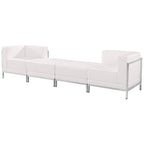Flash Furniture HERCULES Imagination Series White LeatherSoft 4 Piece Chair & Ottoman Set