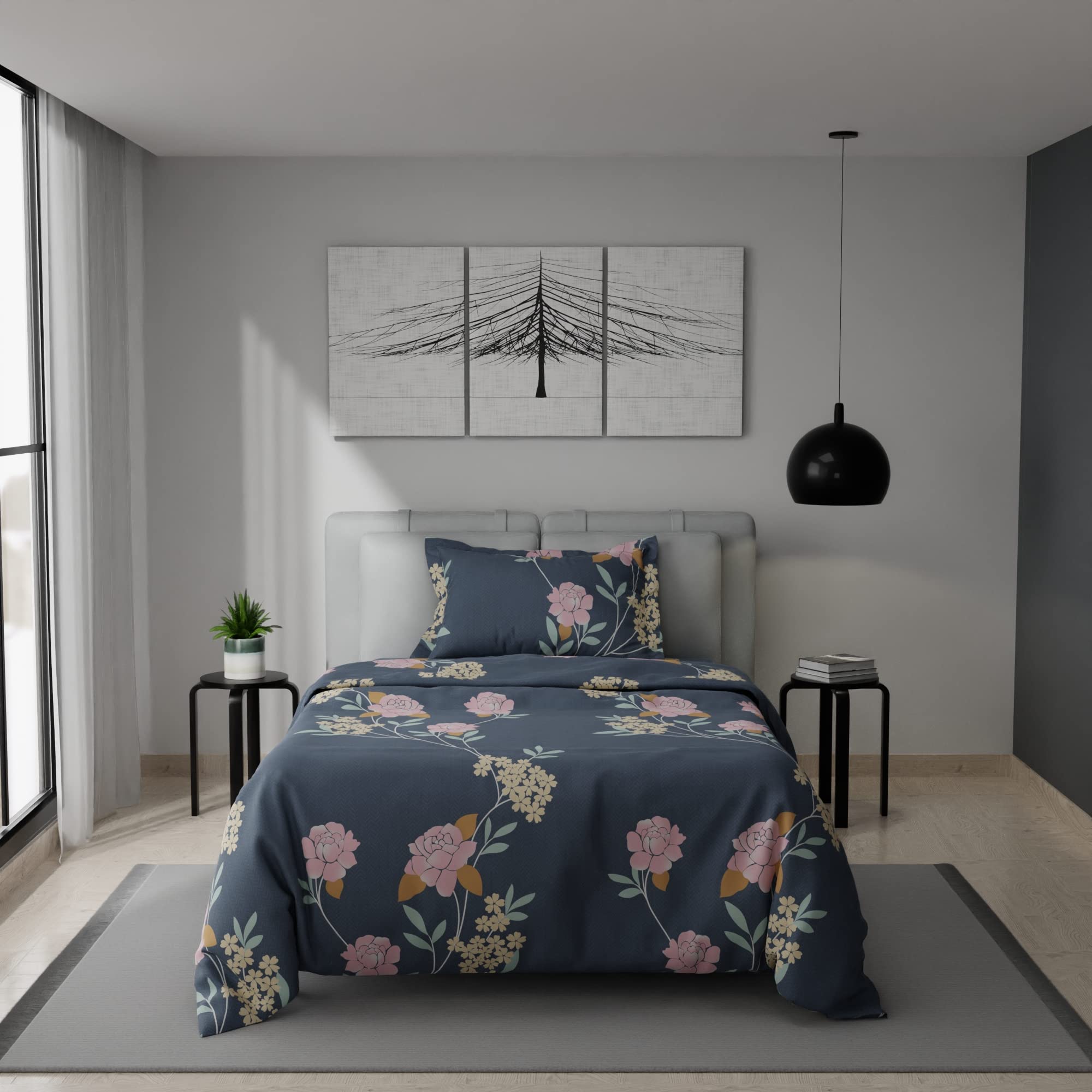 Stoa Paris Comforters For Single Bed, 200 Gsm All Season Soft Microfiber Rajai With Hypoallergenic Filling, Home Decor, Ac Duvet