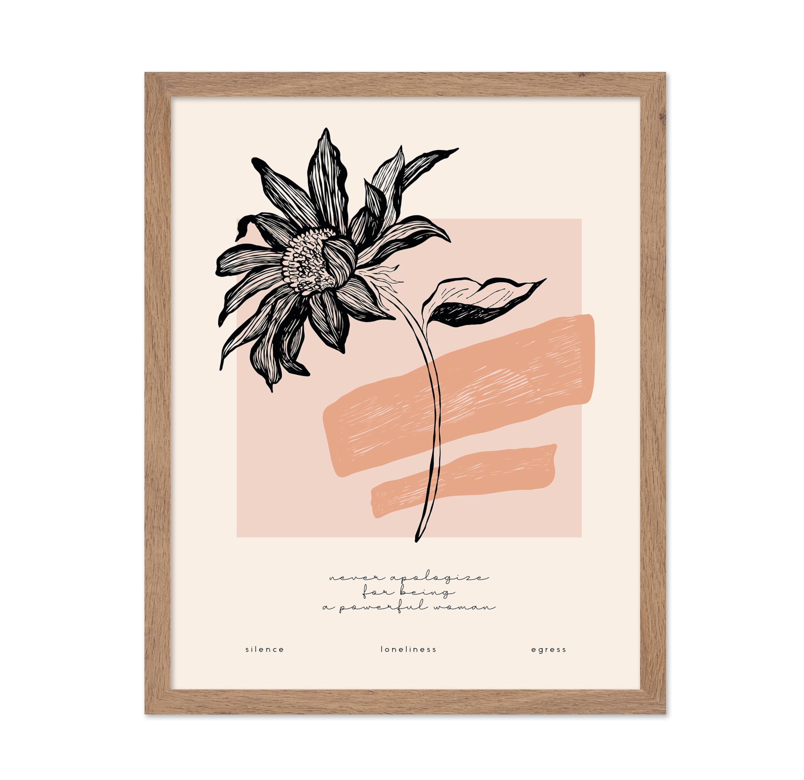 Poster Master Sunflower Poster - Retro Motivational Quote Print - Flower Art - Moody Art - Gift for Her, Women, Florist - Floral