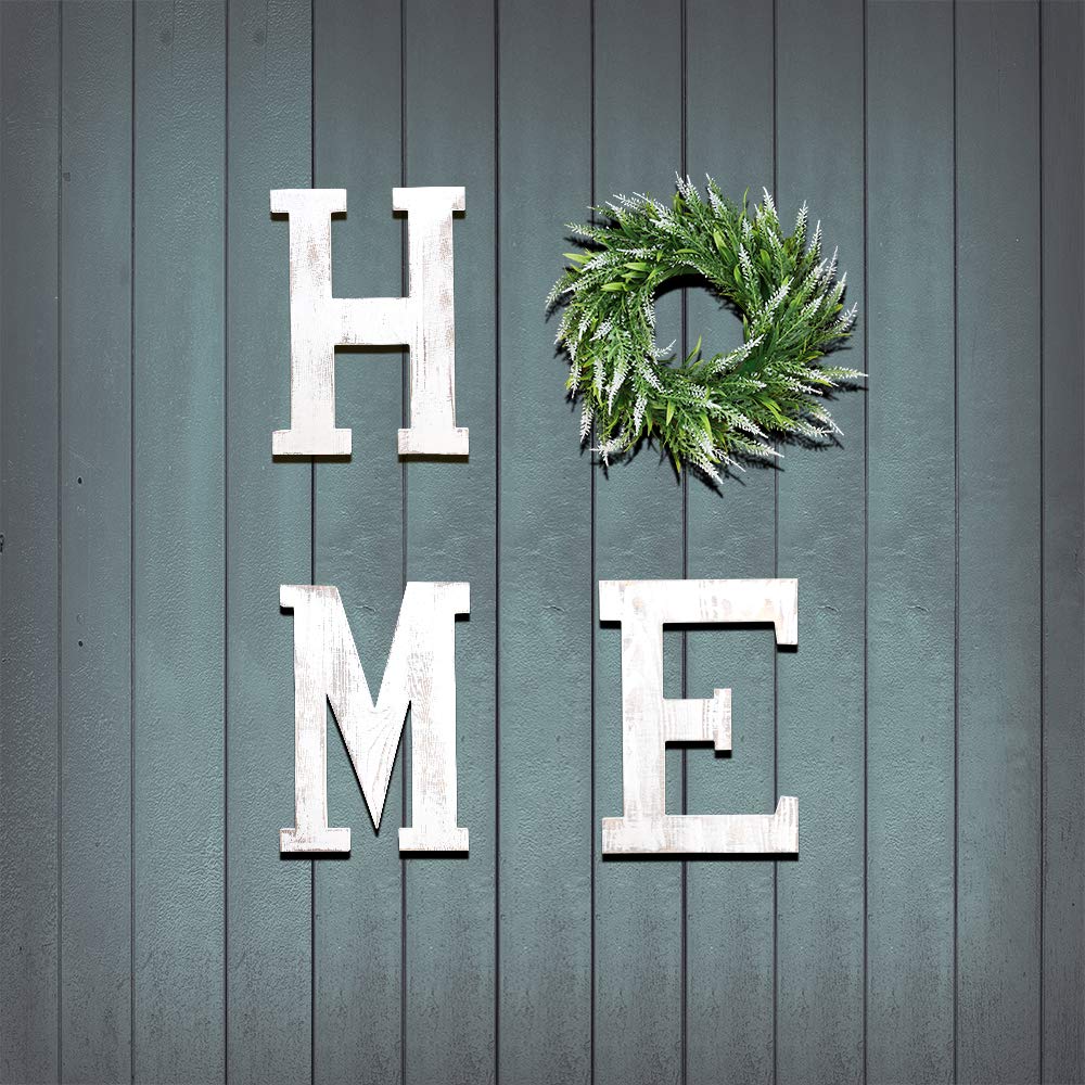 Losour Home Letters With Wreath-Farmhouse Decor For The Home Clearance Wood Letters-Decorative Home Sign For Living Room Decor,